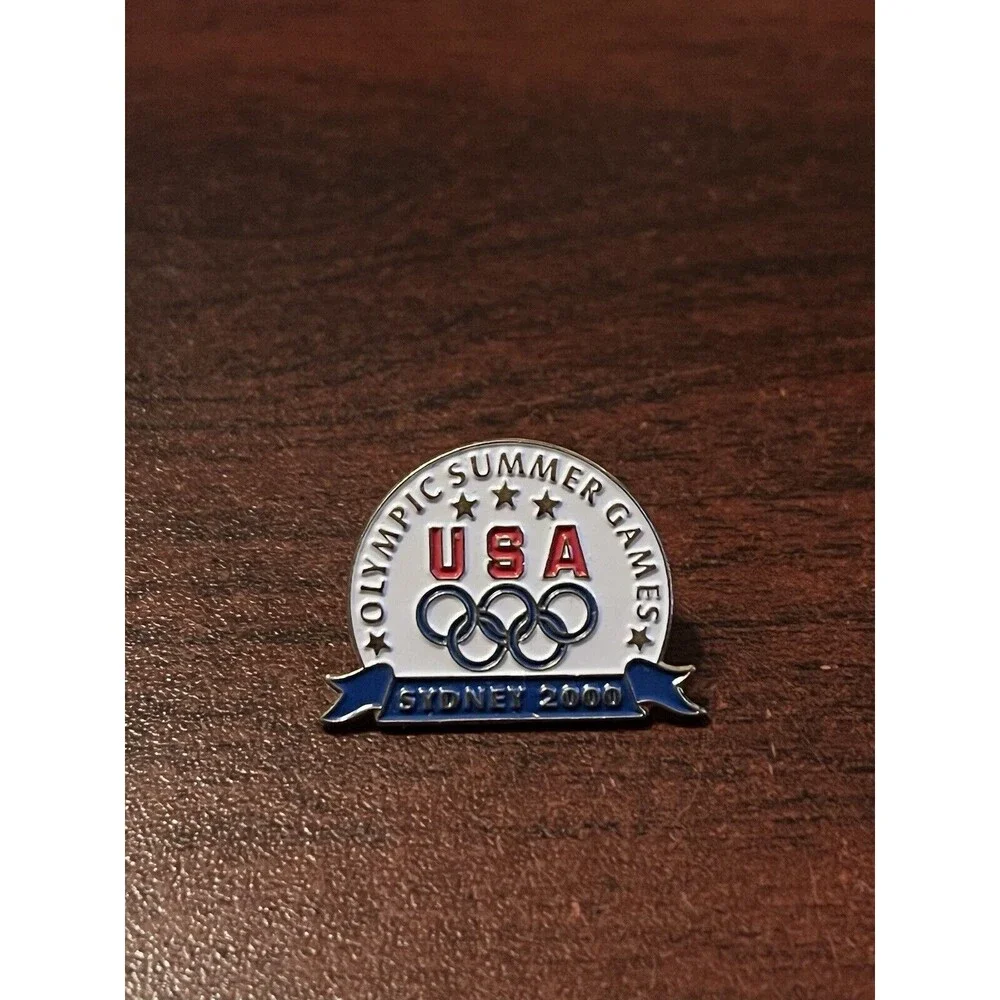 Vintage Olympic‎ Summer Games 2000 Sydney Australia Team USA Lapel Hat Pin
